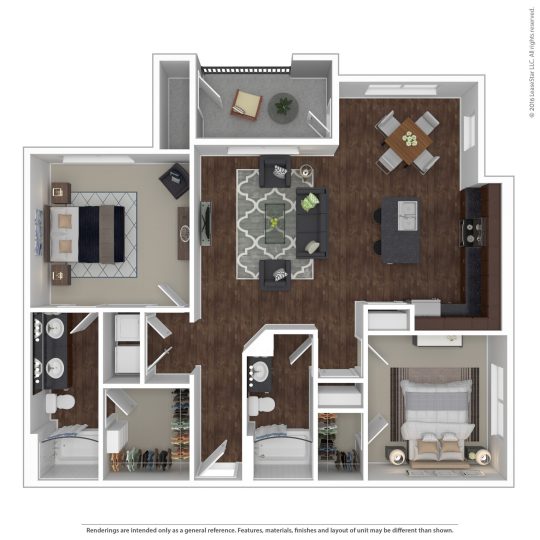the floor plan of a two bedroom apartment at The  BLVD